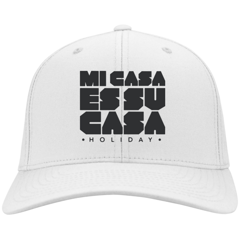 Classic Mi Casa Holiday Flex Fit Twill Baseball Cap- Black Embroidery