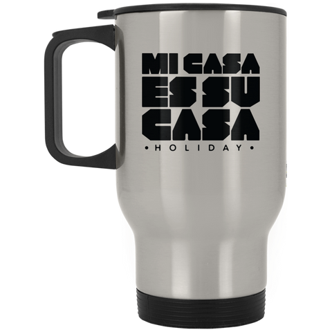 Classic Mi Casa Holiday Silver Stainless Travel Mug